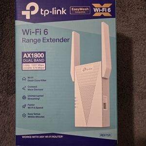 TP-Link RE615X AX1800 WiFi 6 Range Extender w/Ethernet Port | 1.8G Dual-Band